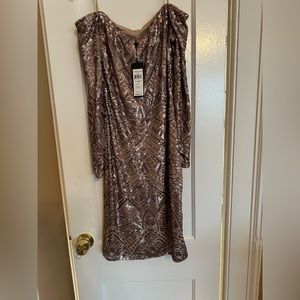 BCBG sequined rose dress